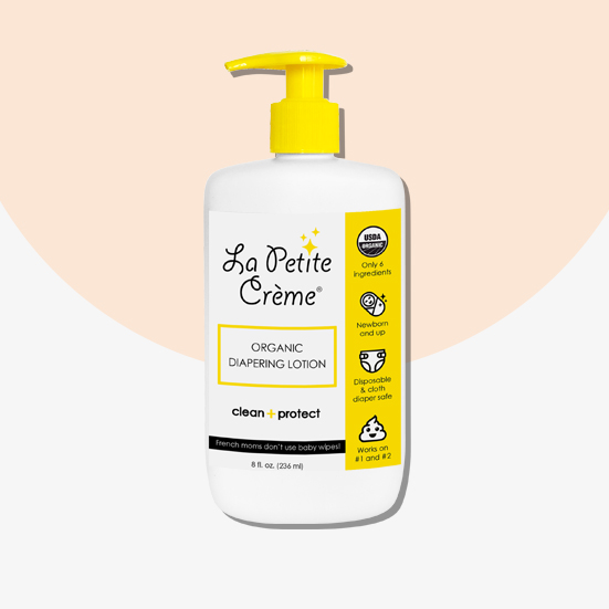Diapering lotion with pump